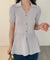 襟付きペプラム半袖プルオーバーsdp8067b-103-18