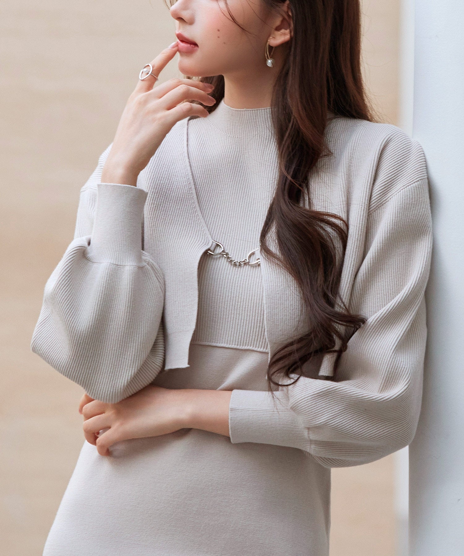 アンサンブル・マーメイドニットワンピースsdp8074 ベージュ – [公式