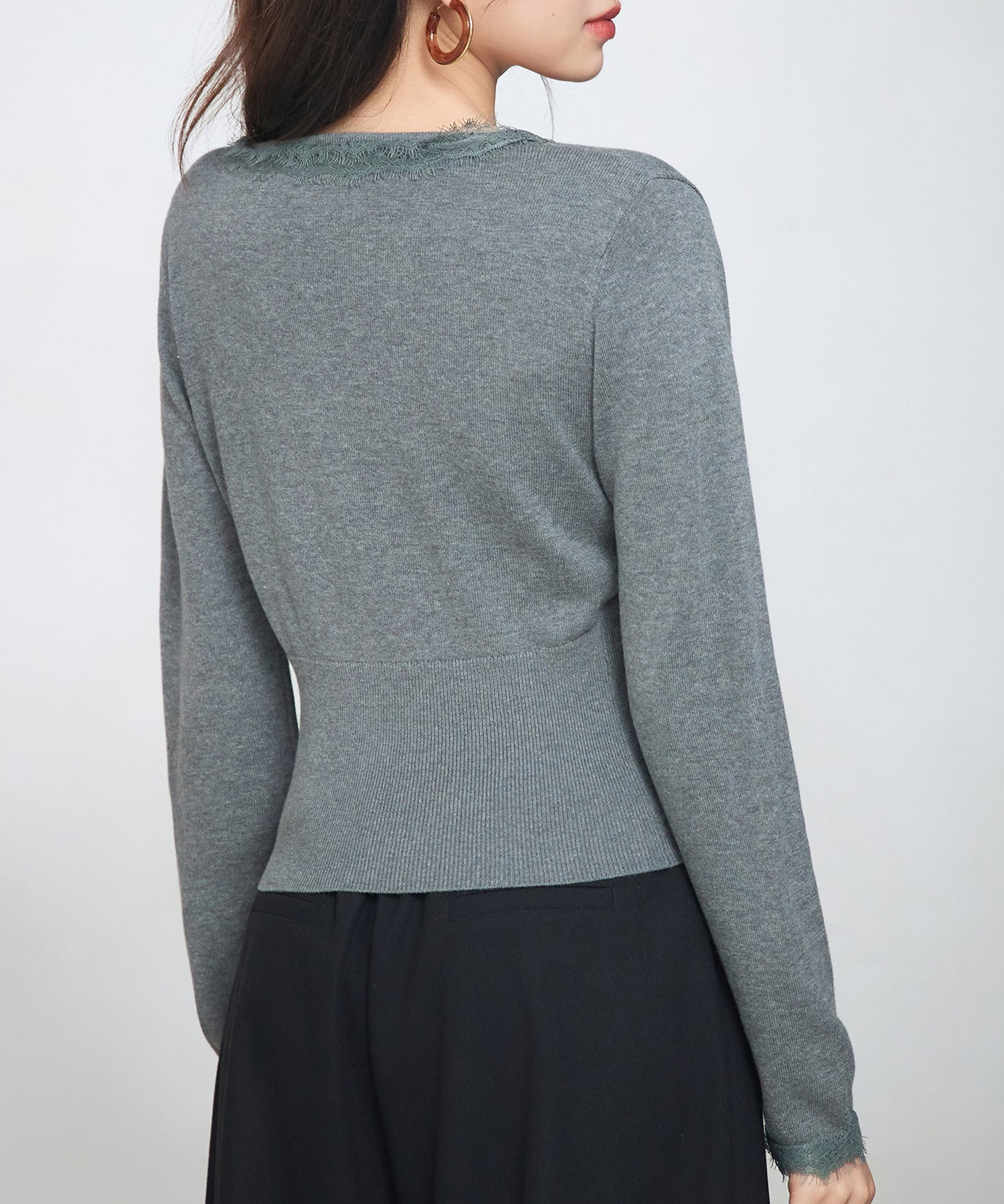 ハイウエストショート丈ニットカーディガン
sdp8080 チャコール