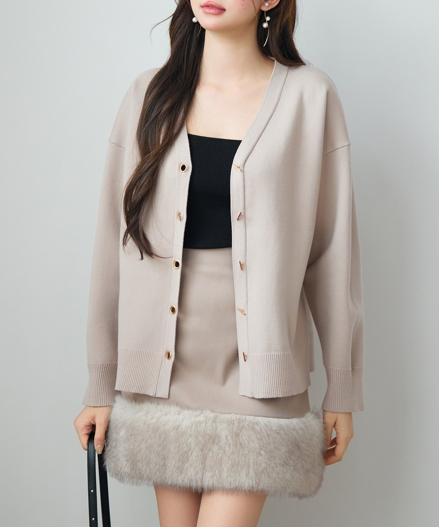 SAYAKA DAVIS ベージュ ニットカーディガンlilas SAYAKA DAVIS ベージュ ニットカーディガンlilas様専用