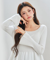 スポンディッシュ ボリューム ぺプラムニット ｜ 全2色 × 2サイズ