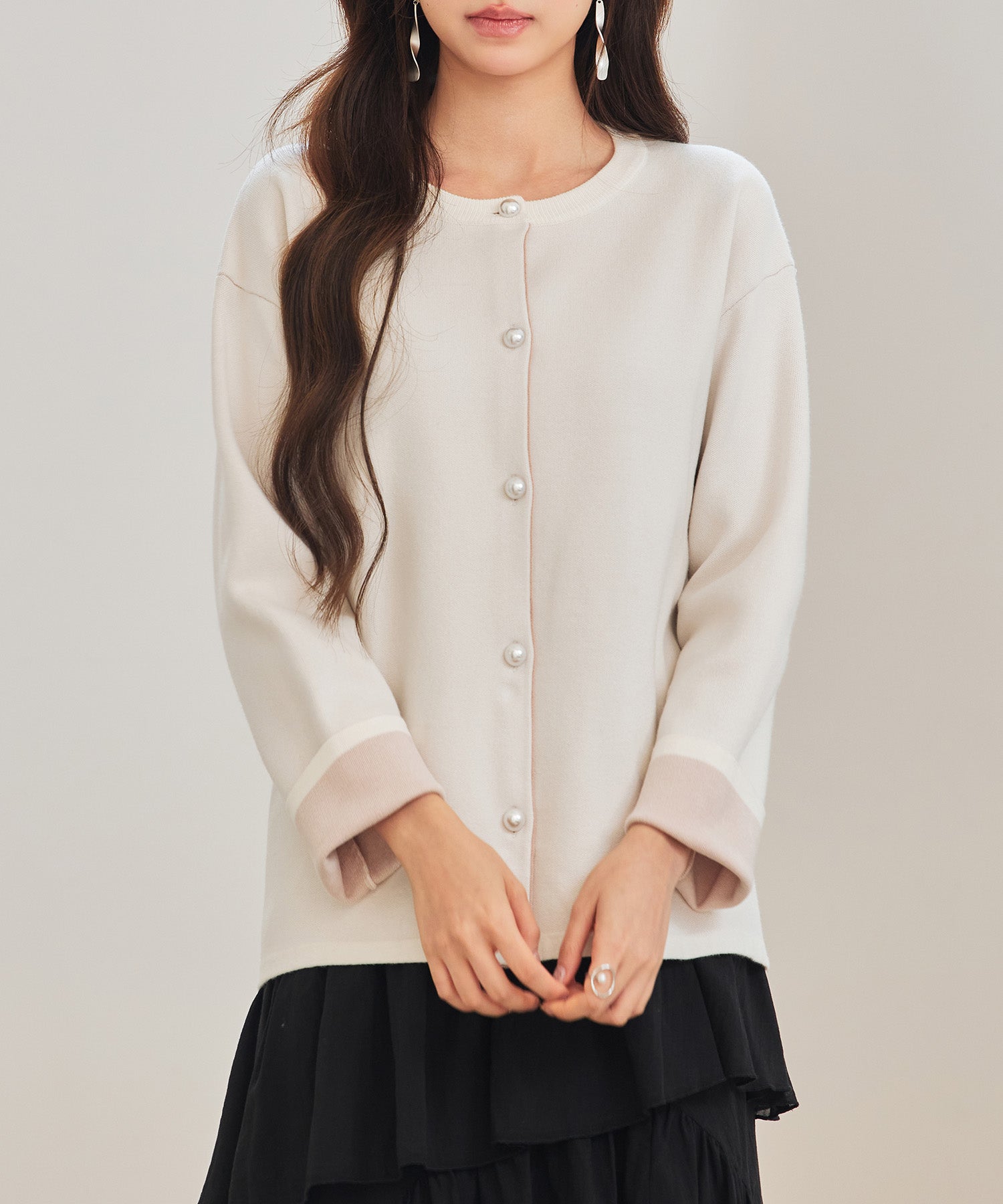 表裏配色ジャカード編みカーディガン
sdp8101-103-38