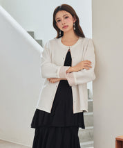 表裏配色ジャカード編みカーディガン
sdp8101 アイボリー