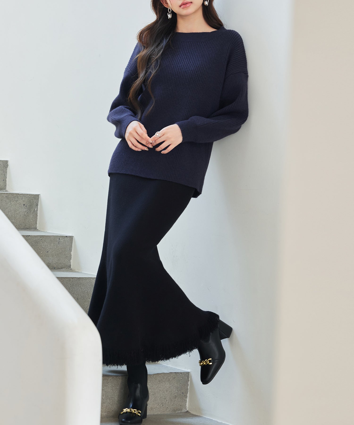 3WAYダブルジップニットカーディガンsdp8102 ネイビー – [公式]SAISON