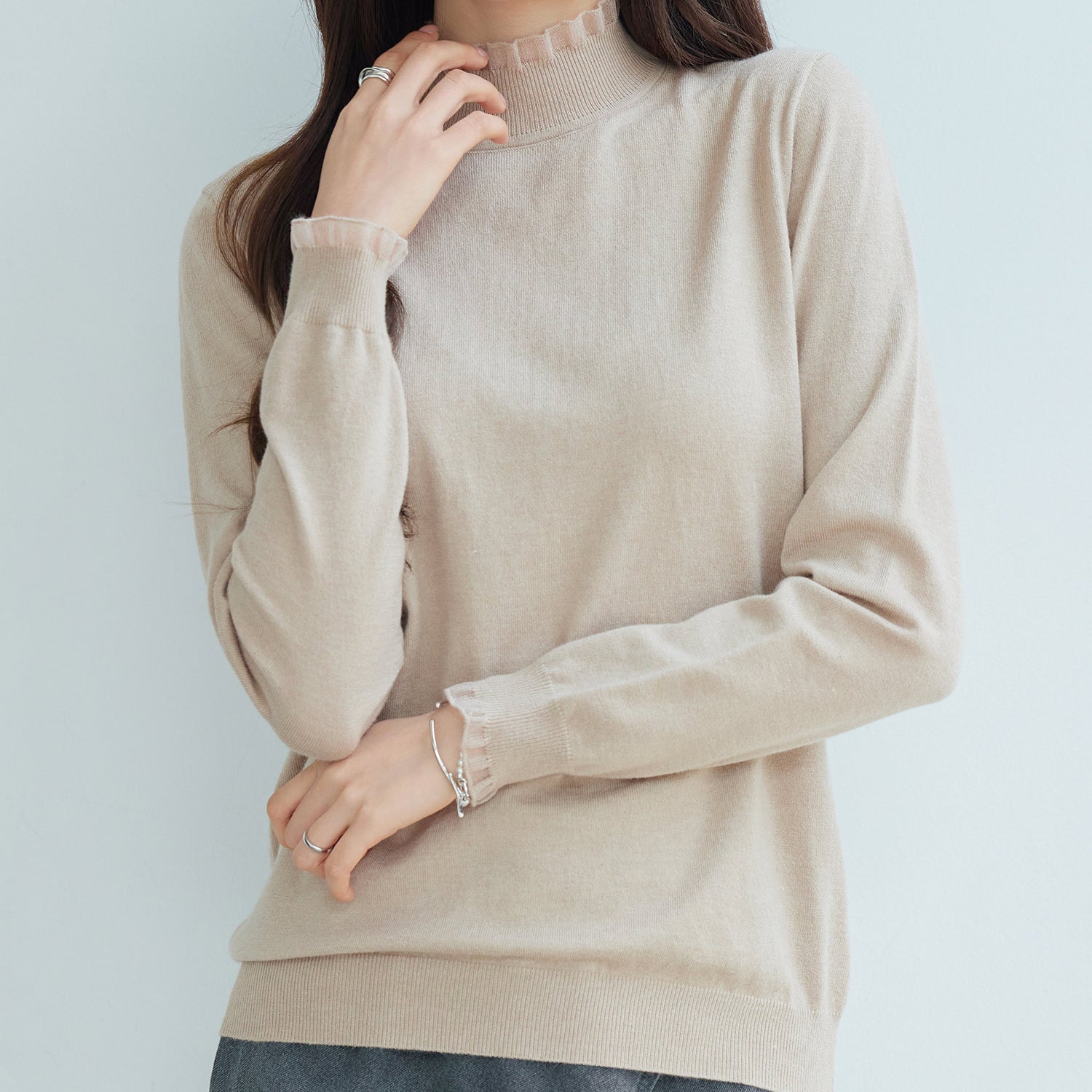 エブリデイシアーフリルニットプルオーバーsdp8118-103-14