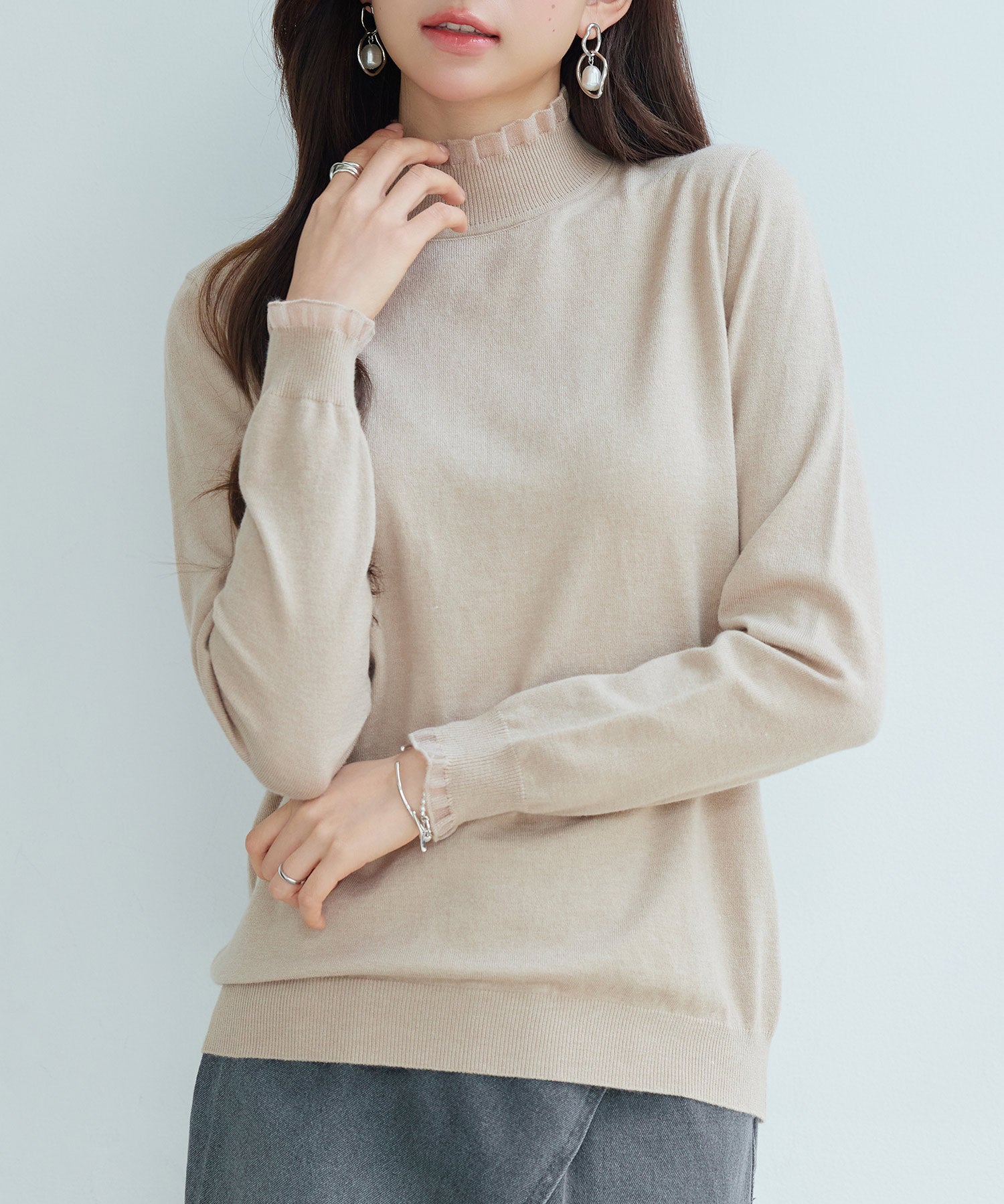 エブリデイシアーフリルニットプルオーバーsdp8118-103-14