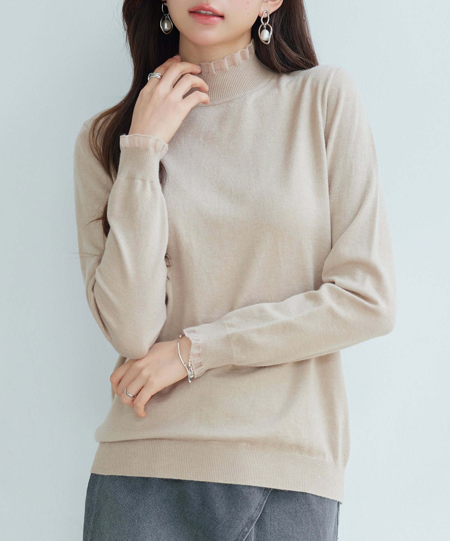 エブリデイシアーフリルニットプルオーバーsdp8118-103-14