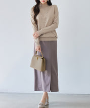 エブリデイシアーフリルニットプルオーバーsdp8118 ベージュ