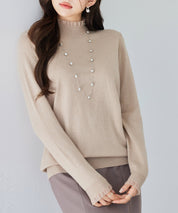 エブリデイシアーフリルニットプルオーバーsdp8118 ベージュ