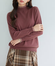 エブリデイシアーフリルニットプルオーバーsdp8118 ブラウン