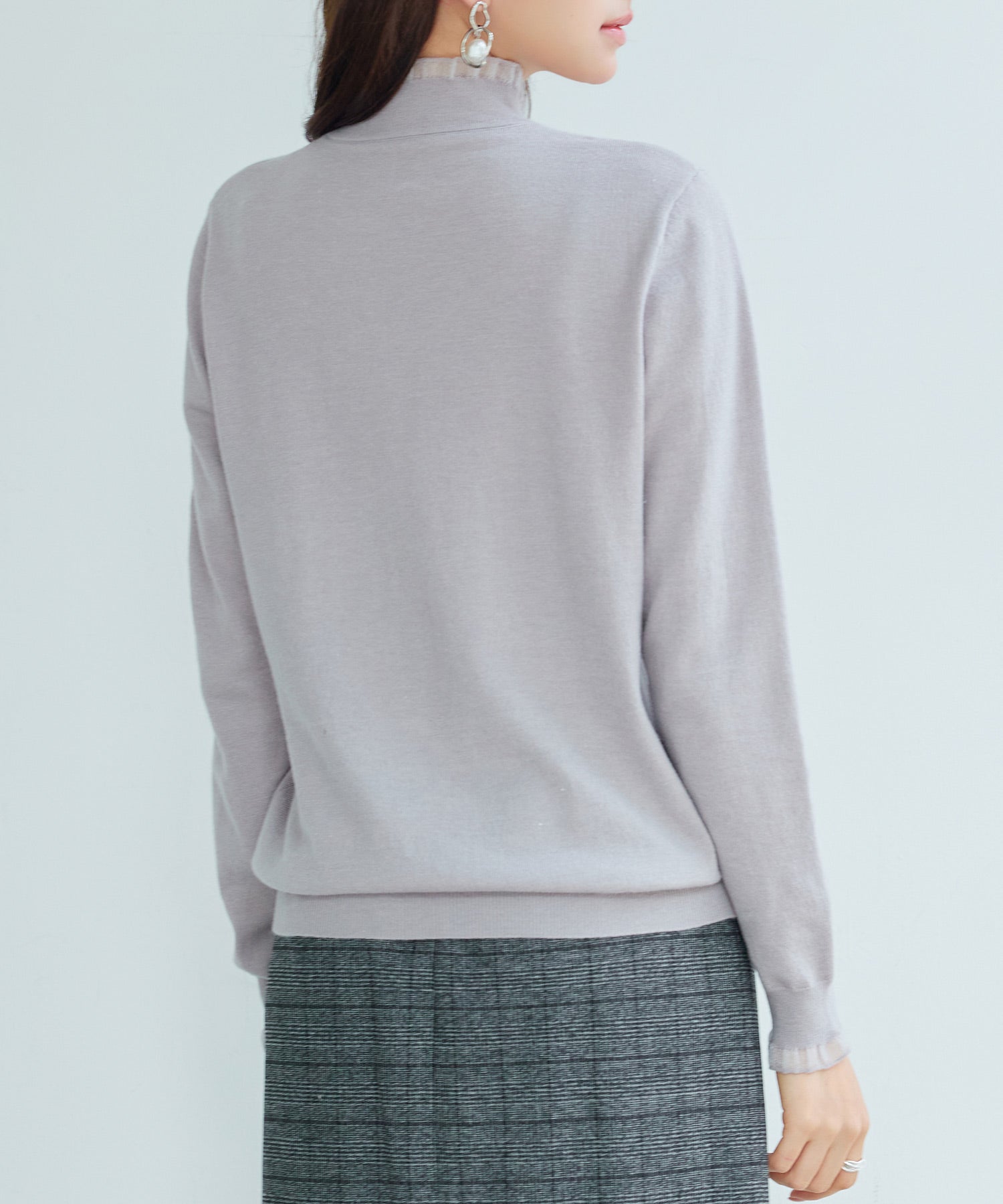 エブリデイシアーフリルニットプルオーバーsdp8118 グレー