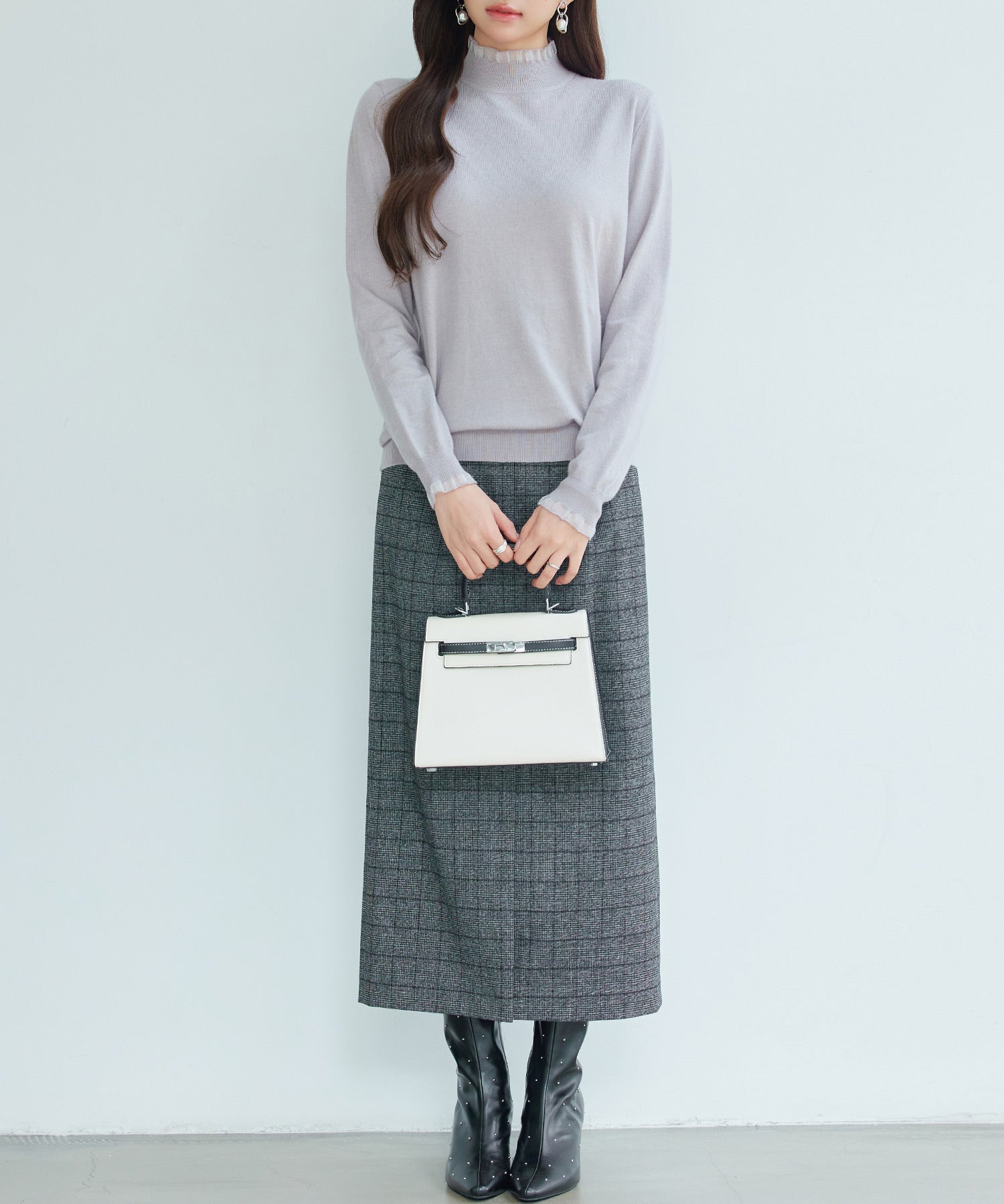 エブリデイシアーフリルニットプルオーバーsdp8118 グレー