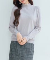 エブリデイシアーフリルニットプルオーバーsdp8118 グレー