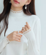 エブリデイシアーフリルニットプルオーバーsdp8118 アイボリー