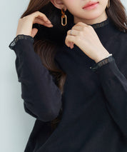 エブリデイシアーフリルニットプルオーバーsdp8118 ブラック