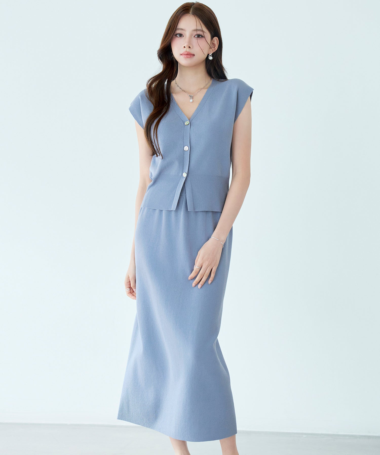 フレンチプルオーバーとスカートの２点セットsdp8131