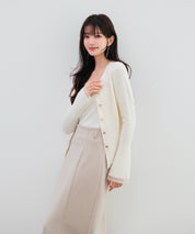 オーガンジー切替が華やかな2wayリブニット