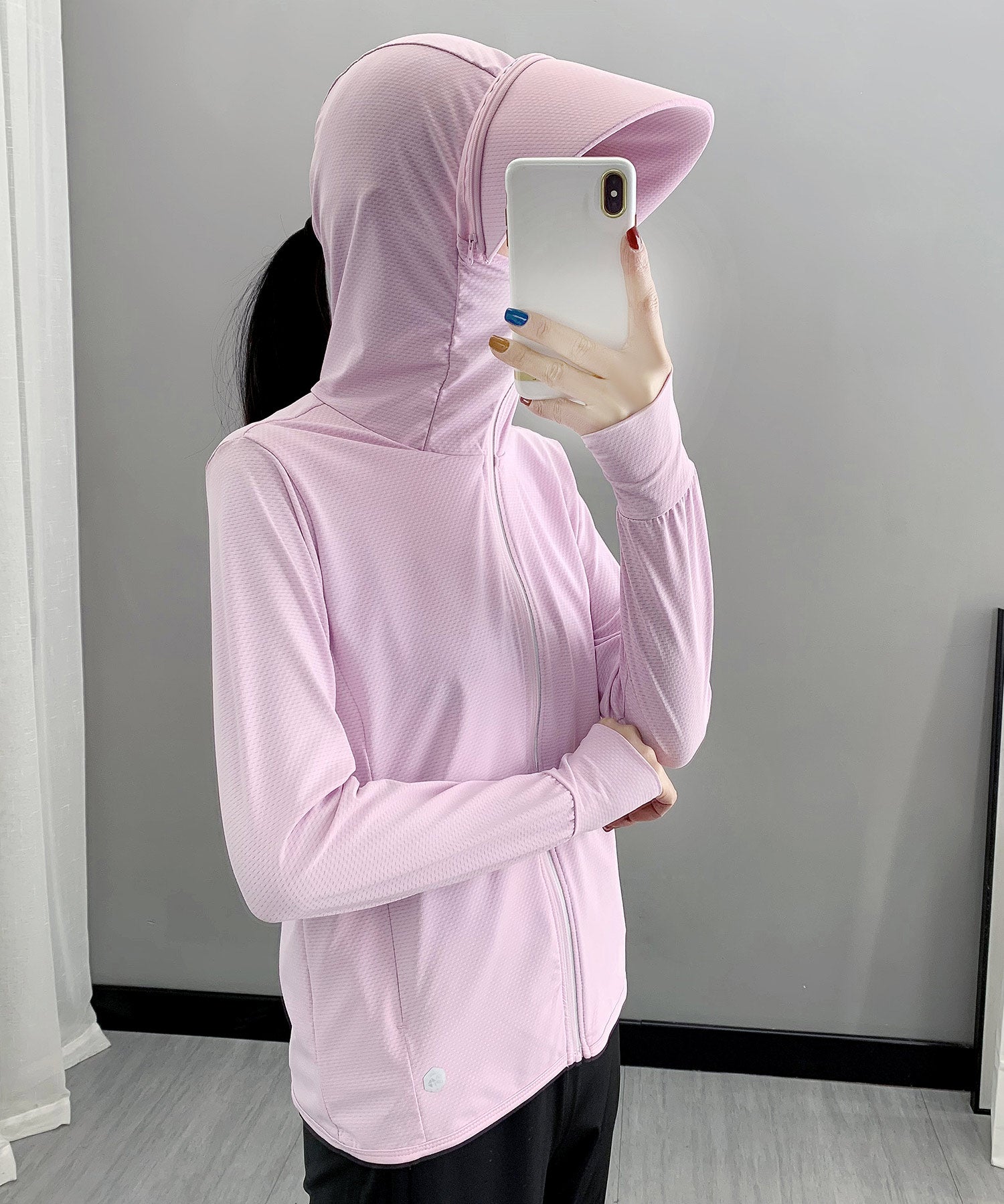 UPF50+ 冷感素材 UVカットパーカーsdp9108S ピンク