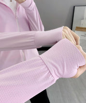 UPF50+ 冷感素材 UVカットパーカーsdp9108S ピンク