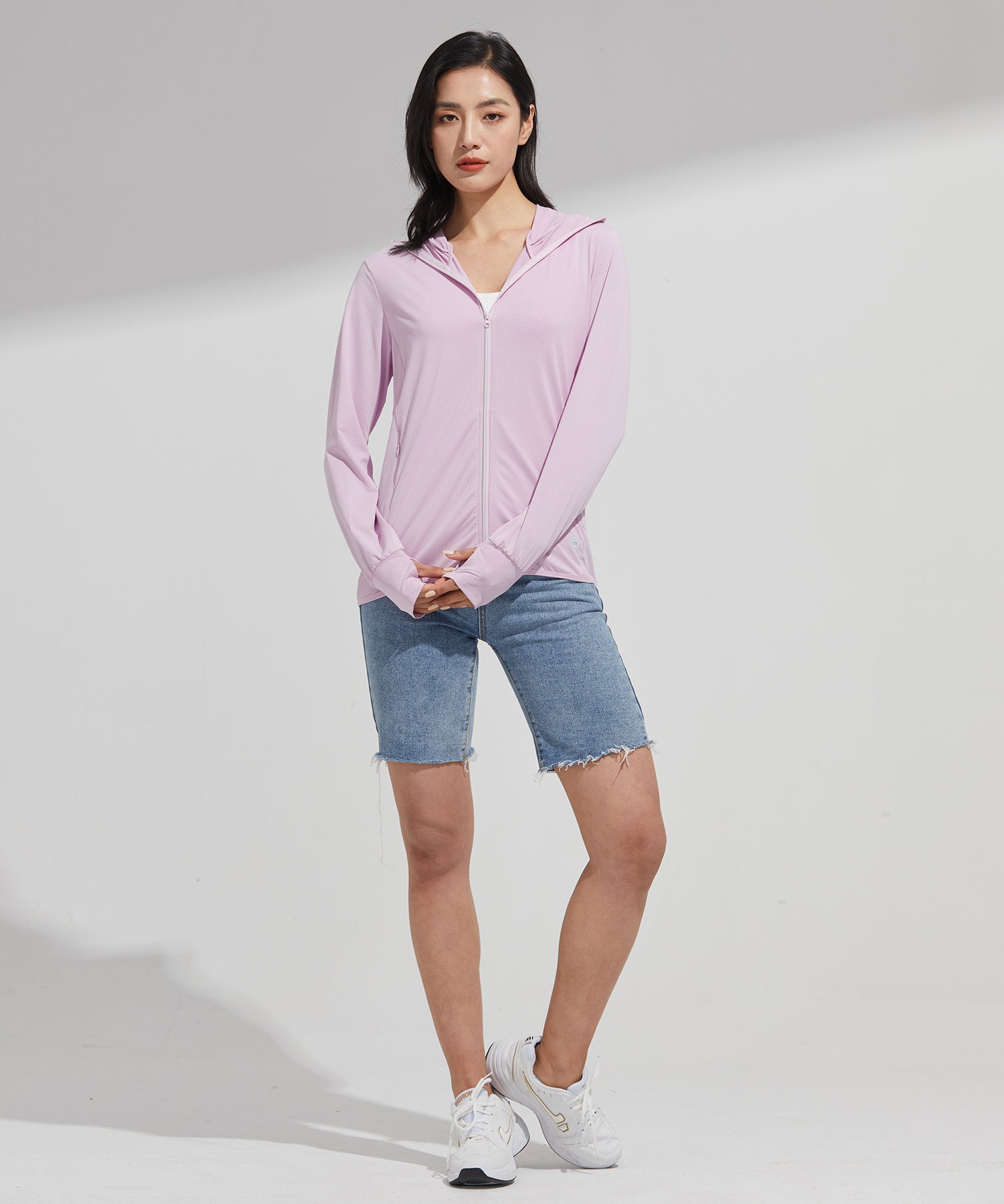 UPF50+ 冷感素材 UVカットパーカーsdp9108S ピンク