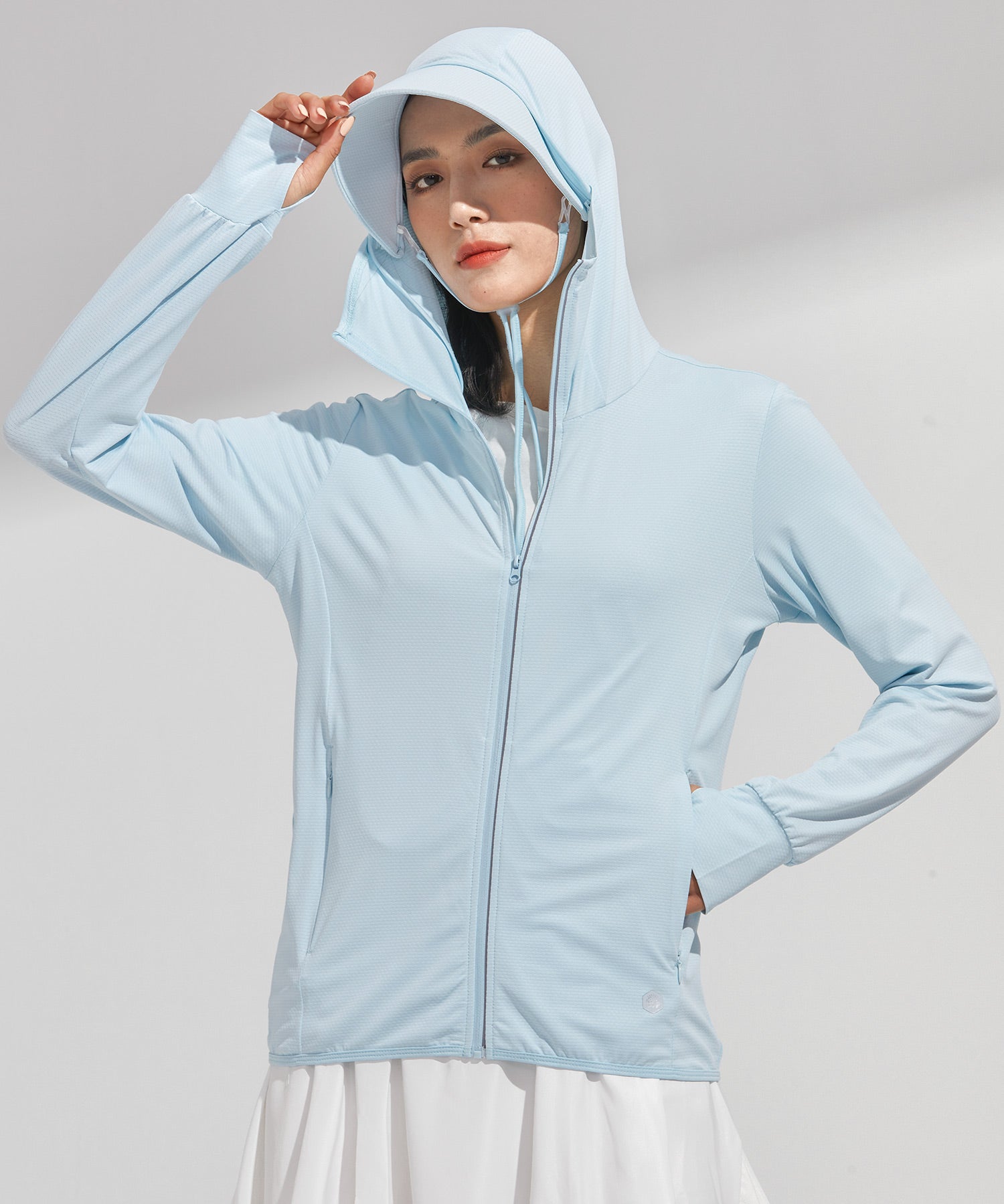 UPF50+ 冷感素材 UVカットパーカーsdp9108S-103-34