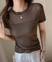 リブとチュールドッキングカットソーsdpal1008-103-17