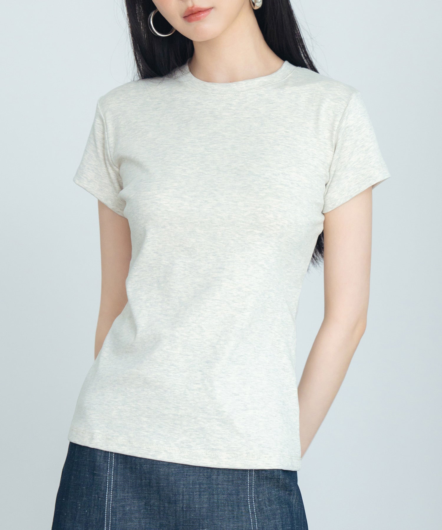 綿混クルーネックTシャツsdpal1080-103-3
