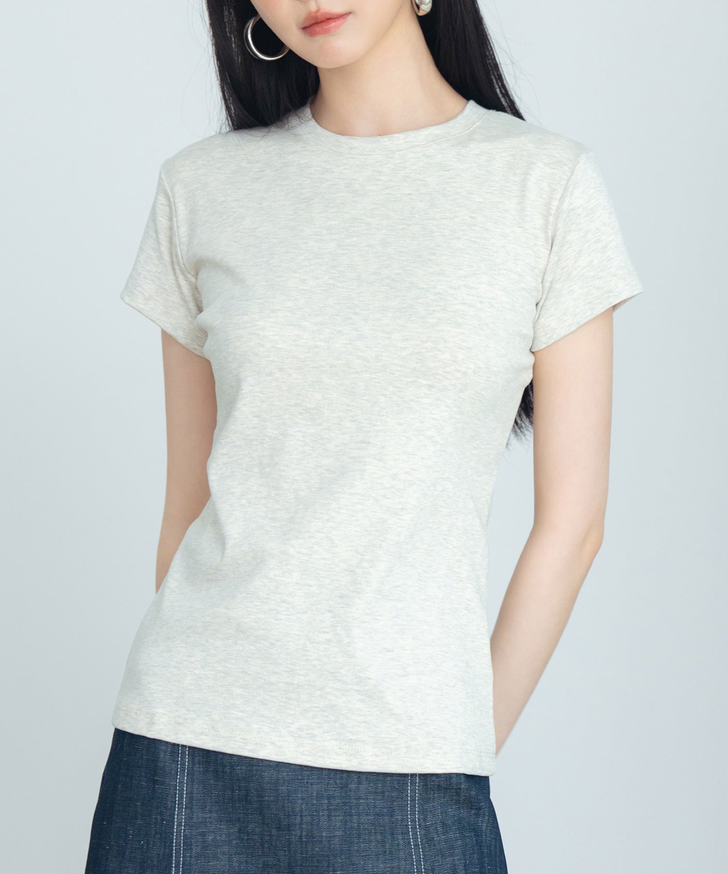 綿混クルーネックTシャツsdpal1080-103-3
