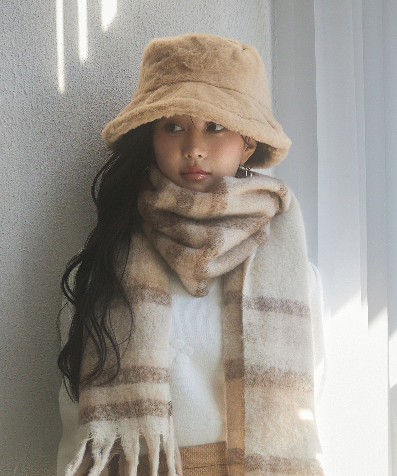 CHANEL ブラウン ファーバケットハット CHANEL ブラウン ファーバケットハット CHANEL バケットハット ココ