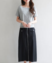 2wayラグランスリーブTシャツsdpal1577 グレー