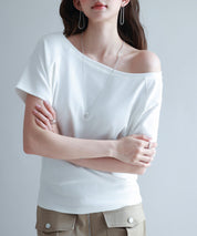 2wayラグランスリーブTシャツブラウス ｜ 全3色 × 3サイズ