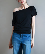 2wayラグランスリーブTシャツブラウス ｜ 全3色 × 3サイズ