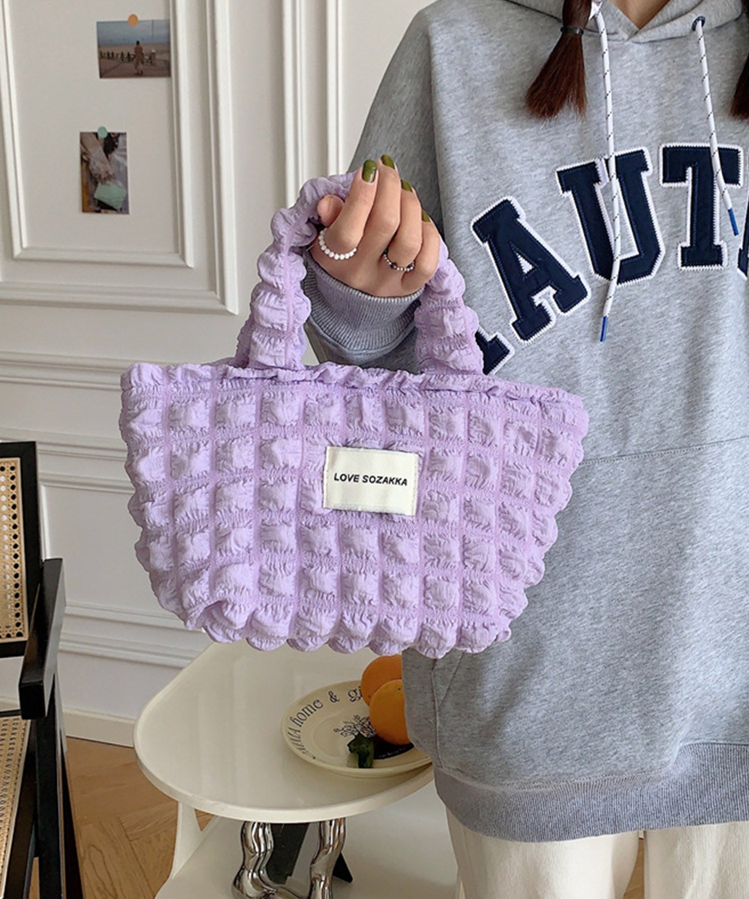 【ファン必見！入手困難！】ボトムズマンホールトートバッグ　スコップドッグ 福井市 マンホールトートバッグ ライトグレー | JAPAN UNDERGROUND