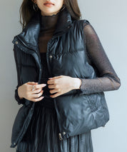 ドローストリング裾中綿ダウンベストsdpal9872-103-8