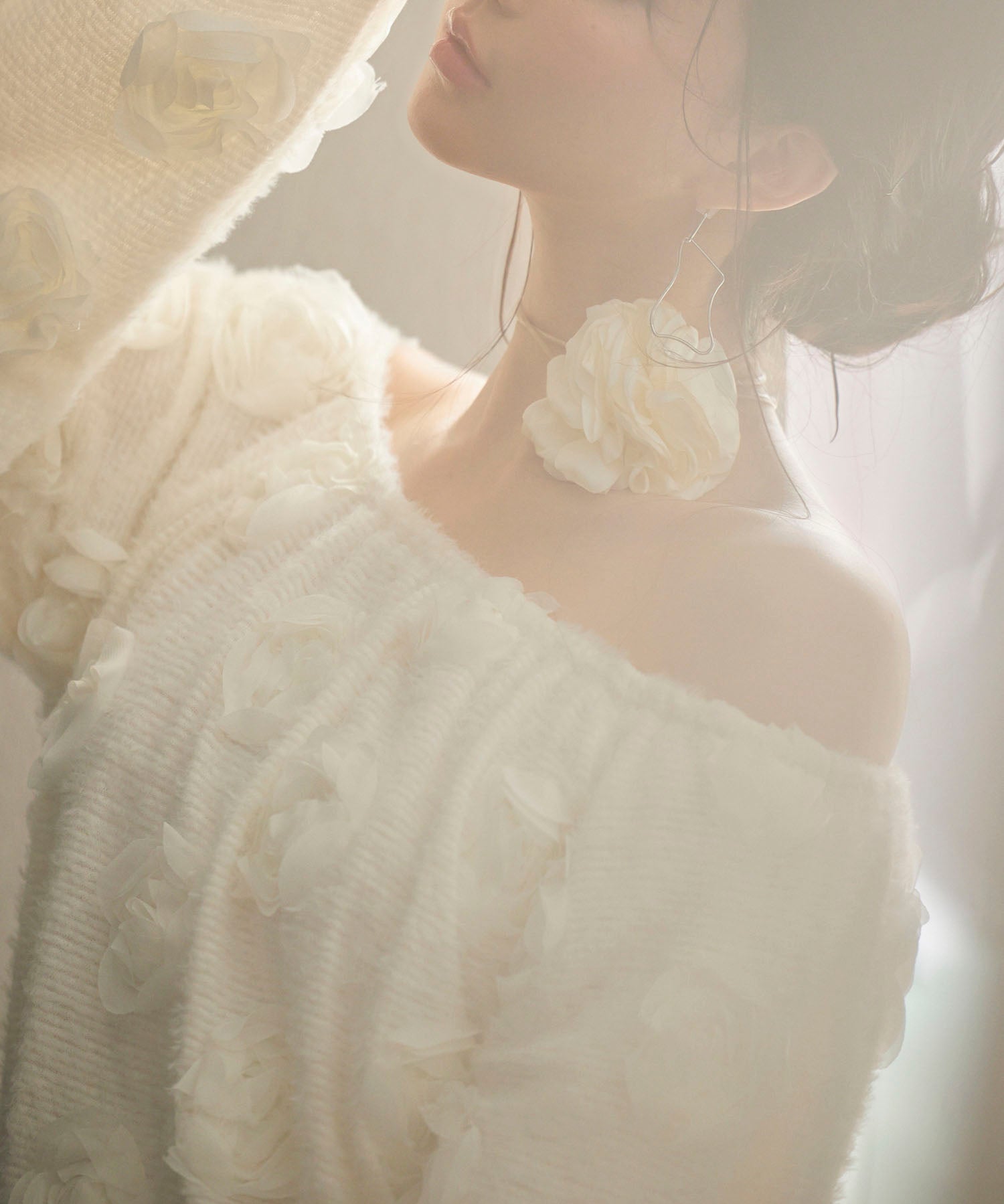 立体感花柄ネックレス
sdpalfw01 アイボリー