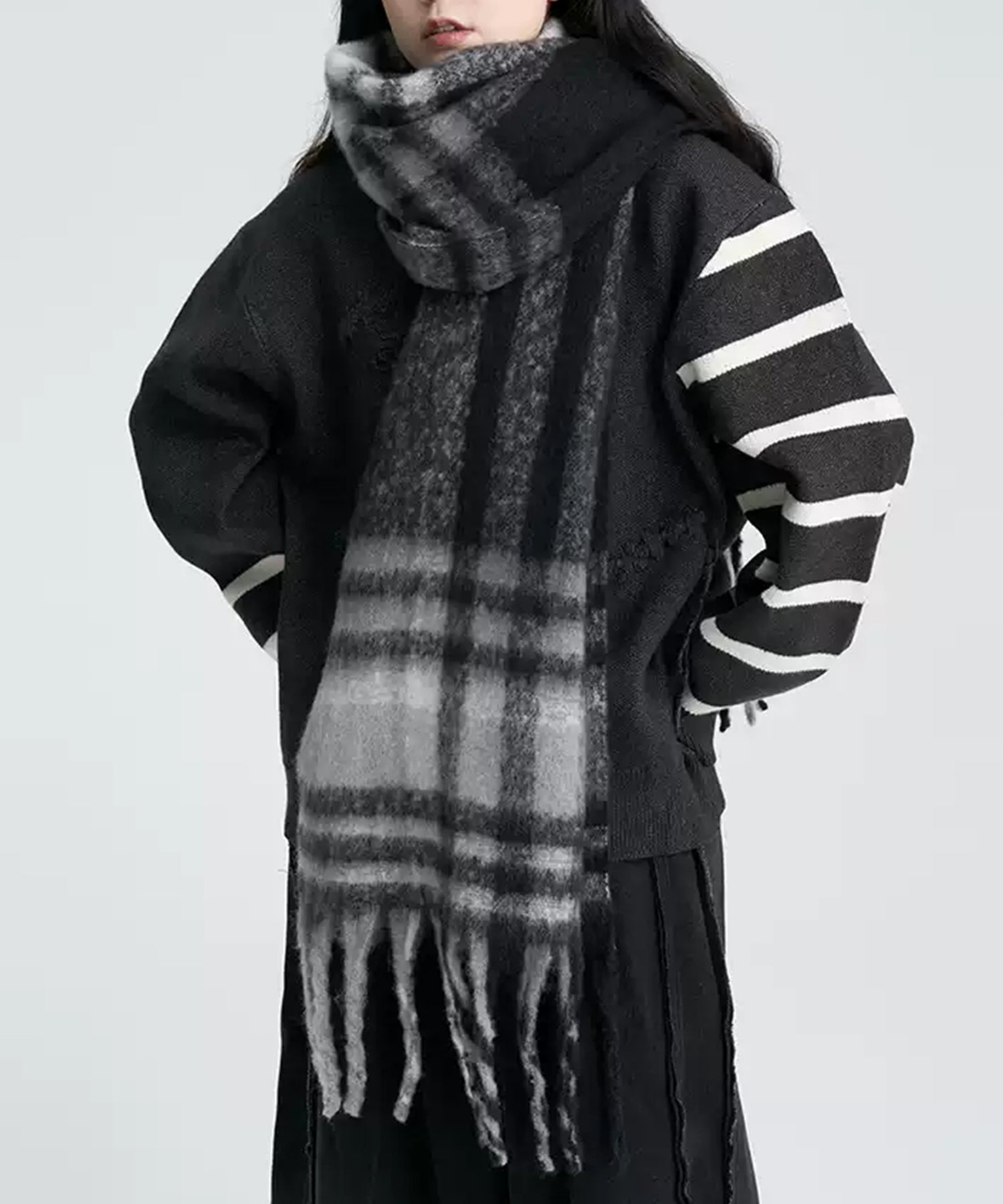 【超美品】プラダ 総柄 マイクロチェック ソリッド調 ネイビー ホワイト 白黒 楽天市場】チェック・オン・チェック ネイビー 7827-n12 太さの違う