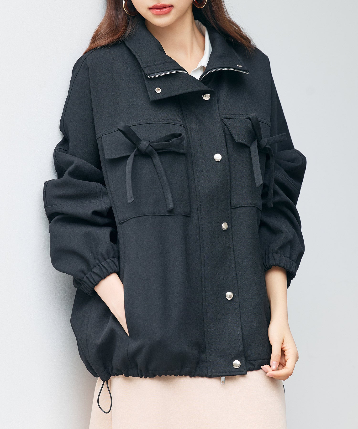 バックフリル付き オーバーサイズ ブルゾンsdpdy0163-101-8