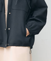 バックフリル付き オーバーサイズ ブルゾンsdpdy0163 ブラック