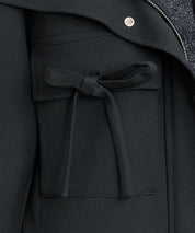 バックフリル付き オーバーサイズ ブルゾンsdpdy0163 ブラック