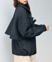 バックフリル付き オーバーサイズ ブルゾンsdpdy0163 ブラック