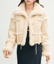 ショートフェイクムートンジャケットsdpdy666-101-14