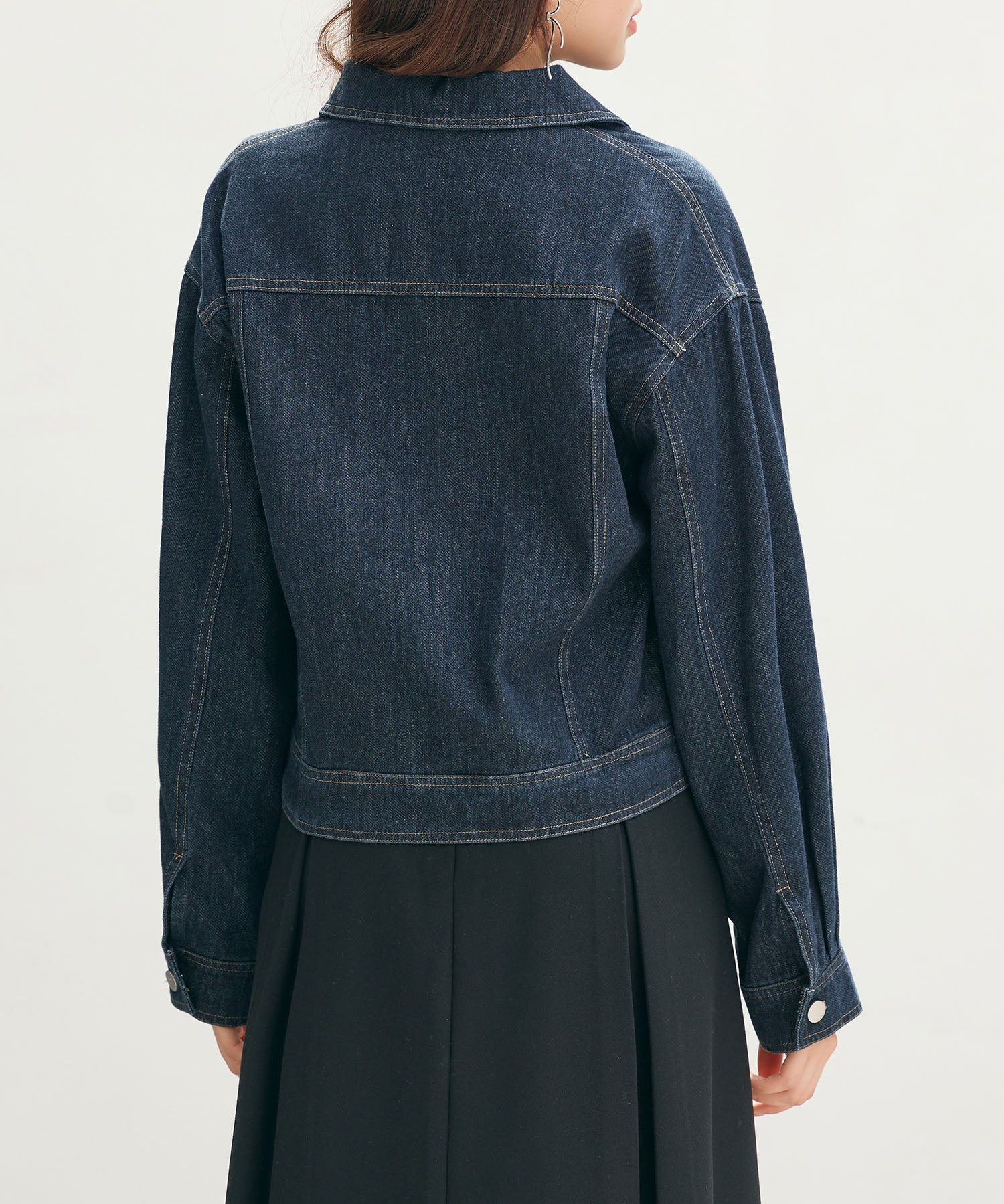 トラッカーデニムウォッシュ加工ジャケットsdpdy82739 ネイビー