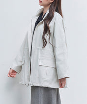 ワックスドオーバーブルゾンsdpdy82777 アイボリー