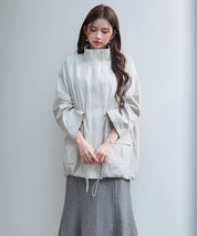 ワックスドオーバーブルゾンsdpdy82777 アイボリー