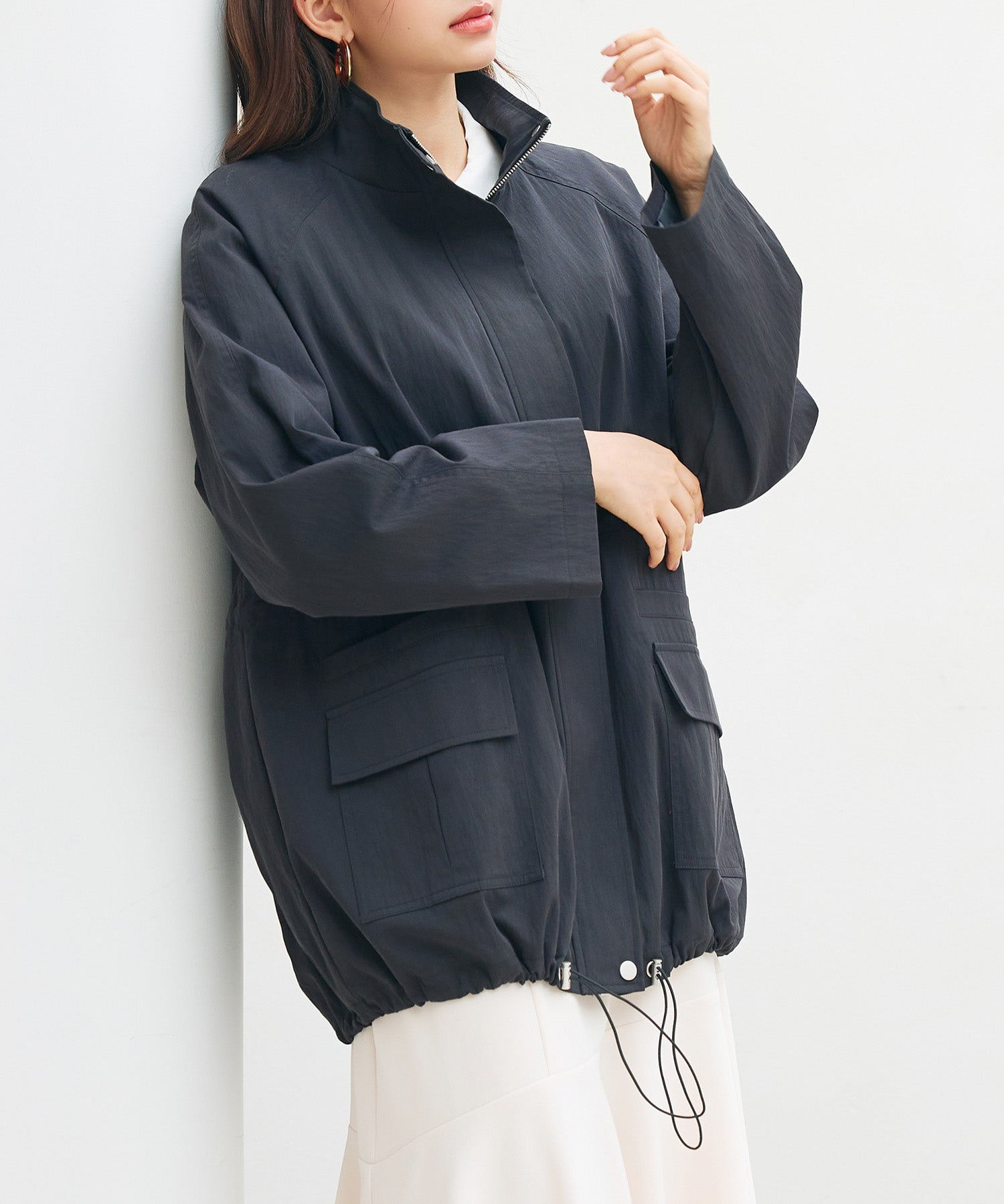 ワックスドオーバーブルゾンsdpdy82777 ブラック