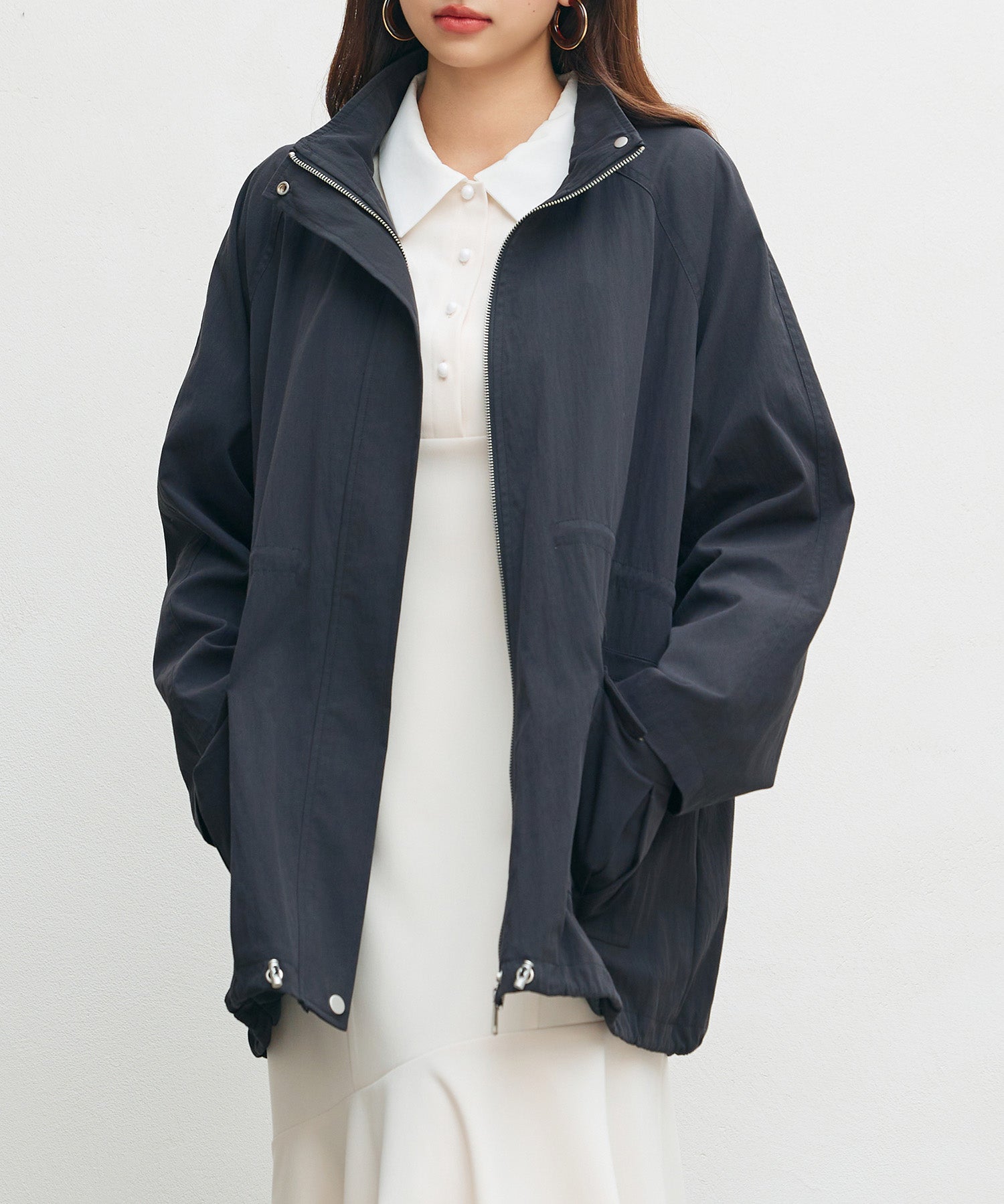 ワックスドオーバーブルゾンsdpdy82777 ブラック