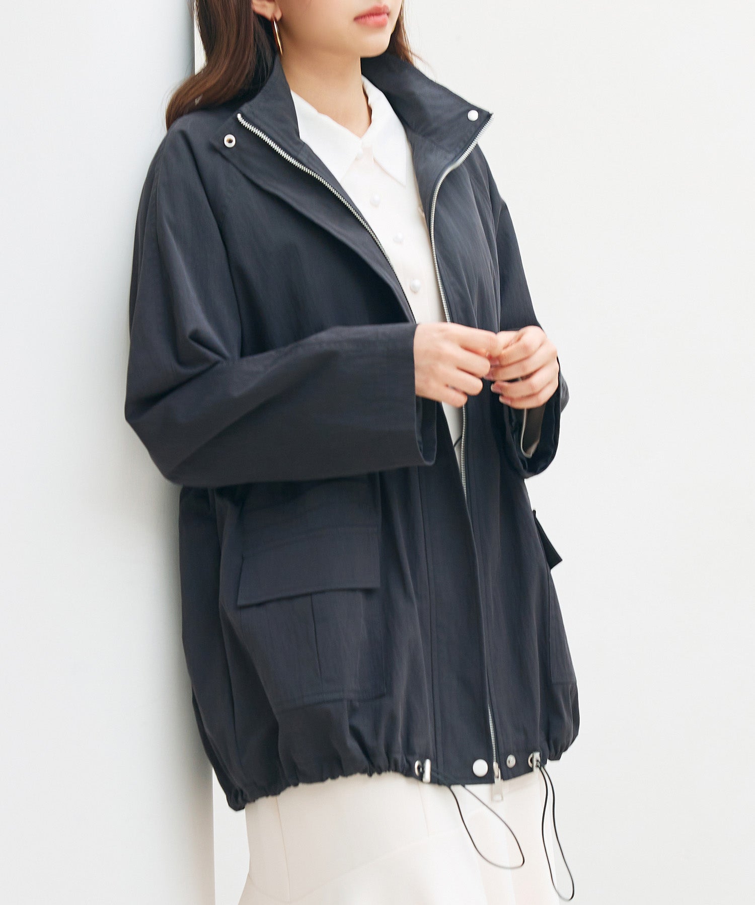 ワックスドオーバーブルゾンsdpdy82777 ブラック