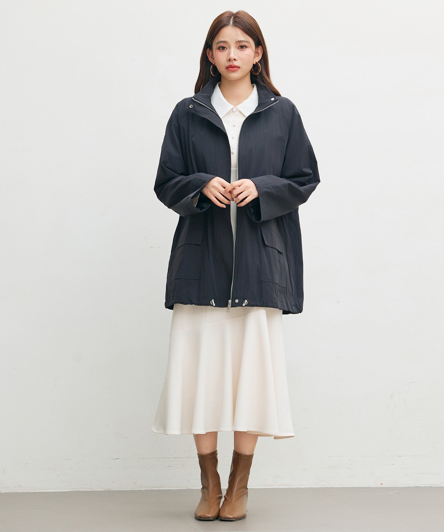 ワックスドオーバーブルゾンsdpdy82777 ブラック