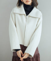 ダブルフェイスショート丈コートsdpps0512 ライトベージュ