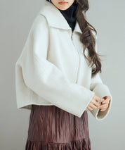 ダブルフェイスショート丈コートsdpps0512 ライトベージュ